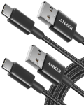 Two bright new USB-C cables with 'Anker' written on them