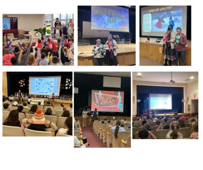 pictures from winter reading club assemblies