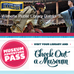 Graphic logos for Explore More Illinois and Museum Adventure Pass programs